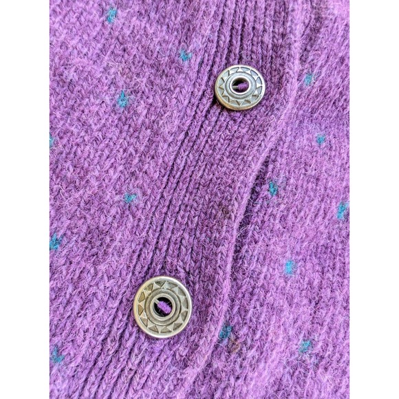 Vintage Woolrich Cardigan Womens Small Button Up Purple Wool - Picture 3 of 10